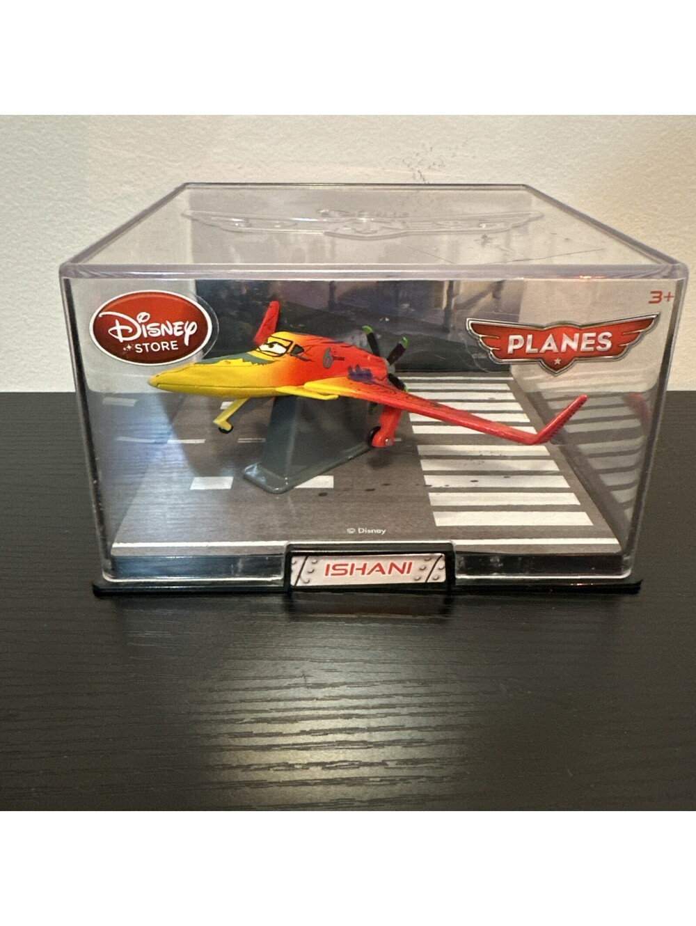 Disney Store Die Cast ISHANI Plane 1:43 Scale In Acrylic Display Case